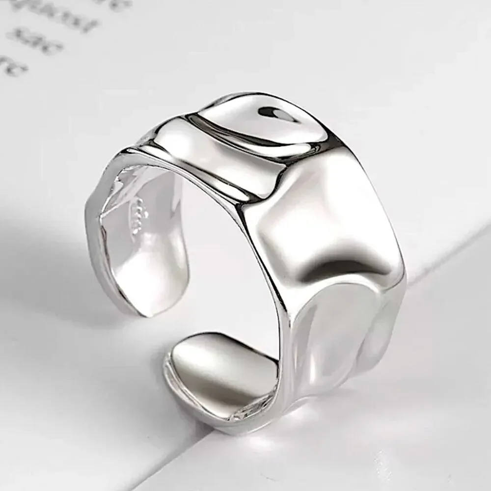 STERLING SILVER IRREGULAR RING - Picture 1 of 3